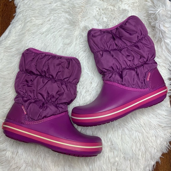 CROCS Shoes - Crocs Purple Winter Puff Boots Size 6